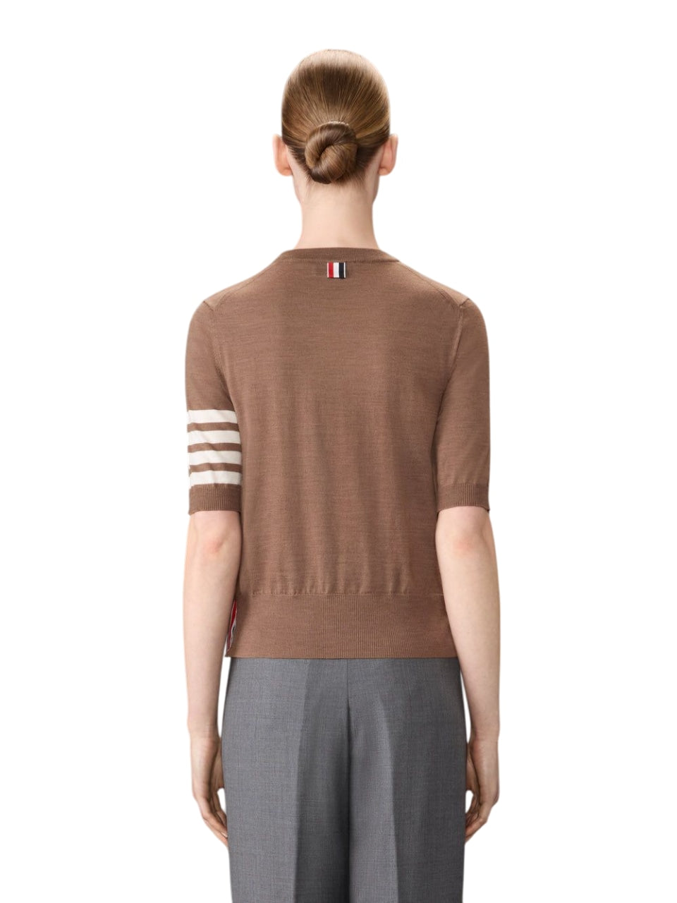 THOM BROWNE Merino Wool Tee for Women - Fall/Winter 2025