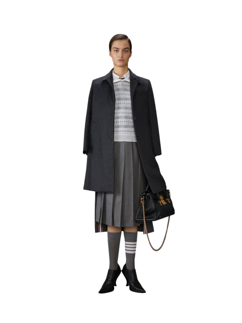THOM BROWNE Jacquard Pullover Sweater for Women - FW25
