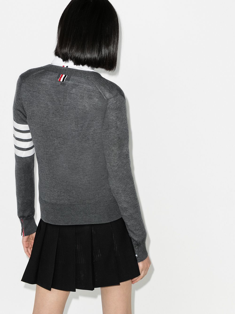 THOM BROWNE 4-Bar Wool Cardigan for Women