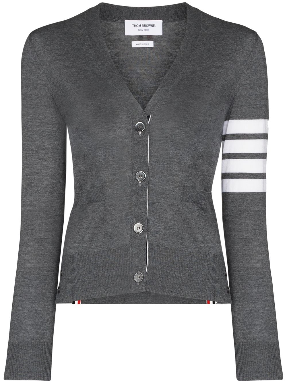 THOM BROWNE Cardigan with V-Neck Closure for Women - FW25 Collection