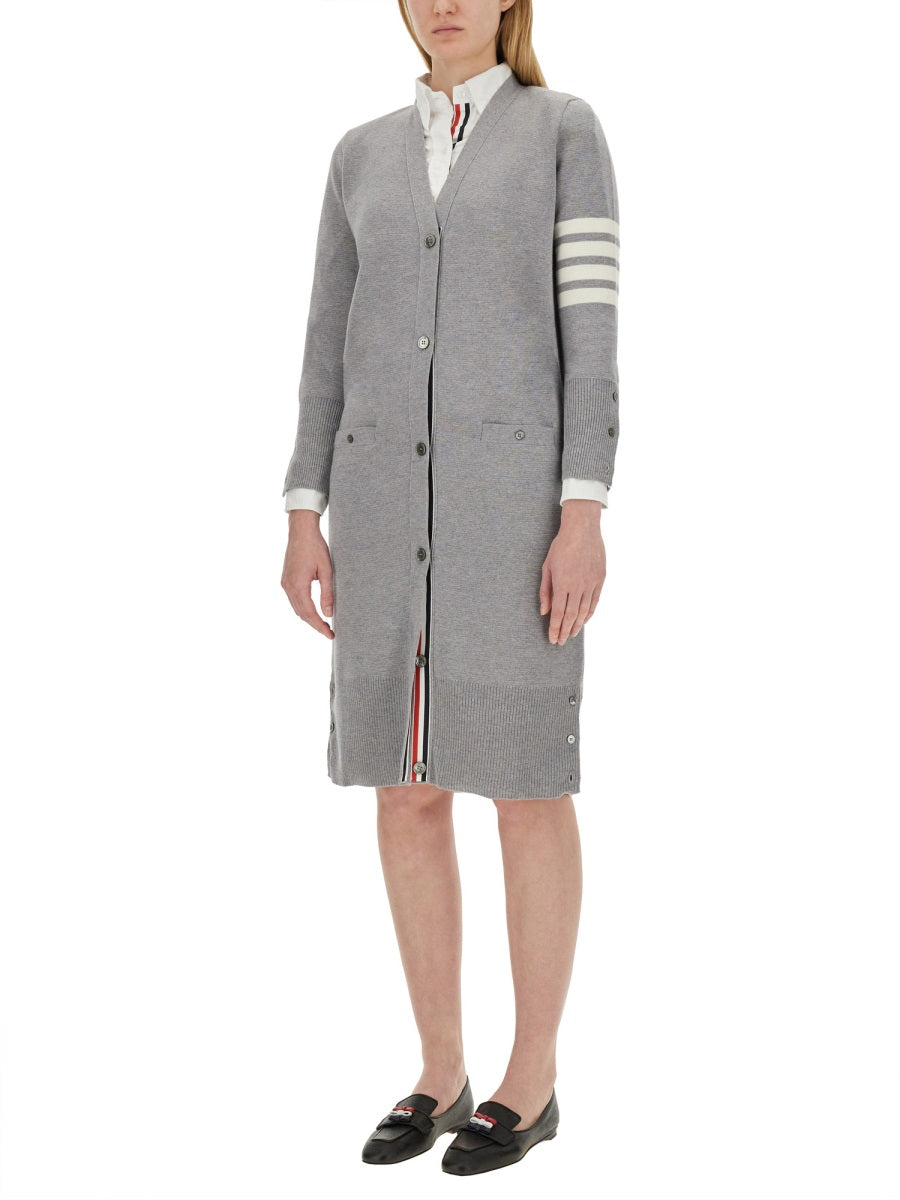 THOM BROWNE Virgin Wool Cardigan Dress - Size 40 IT
