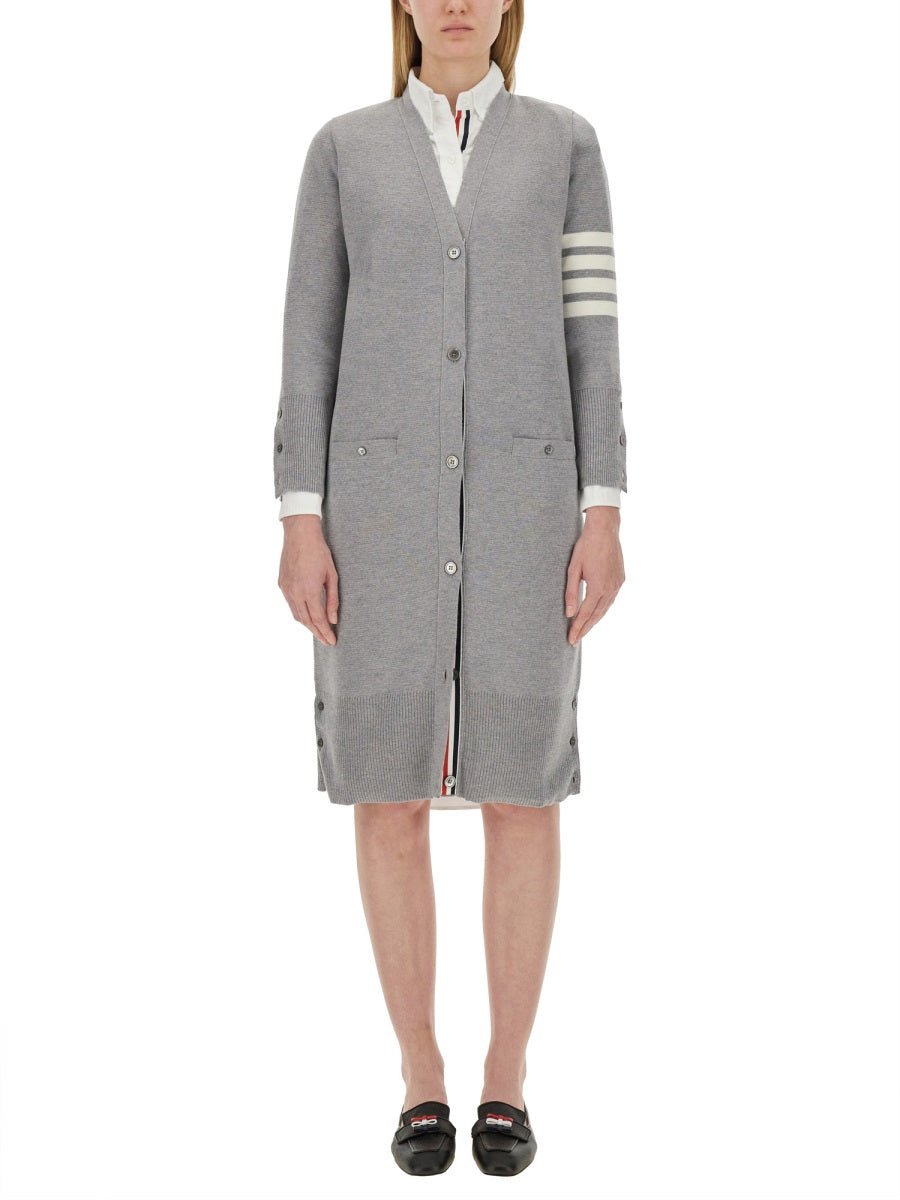 THOM BROWNE Virgin Wool Cardigan Dress - Size 40 IT
