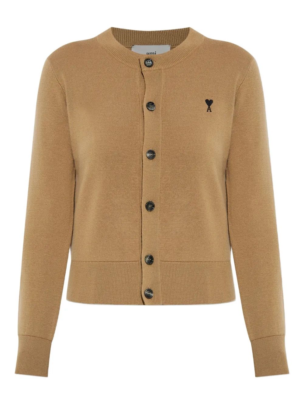 AMI PARIS Classic Round Collar Cardigan for Women