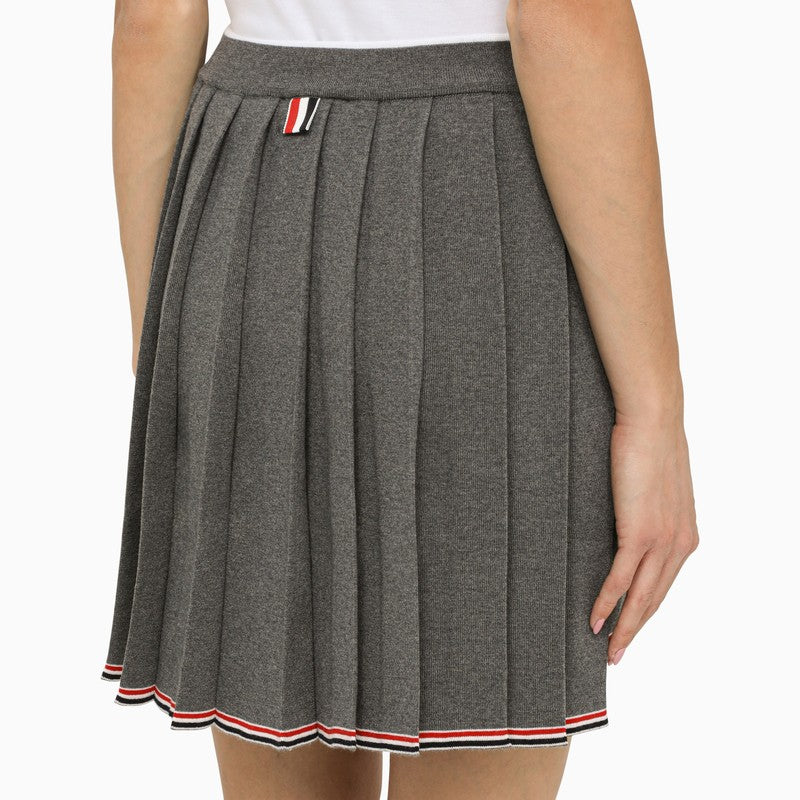 THOM BROWNE Wool Blend Mini Skirt