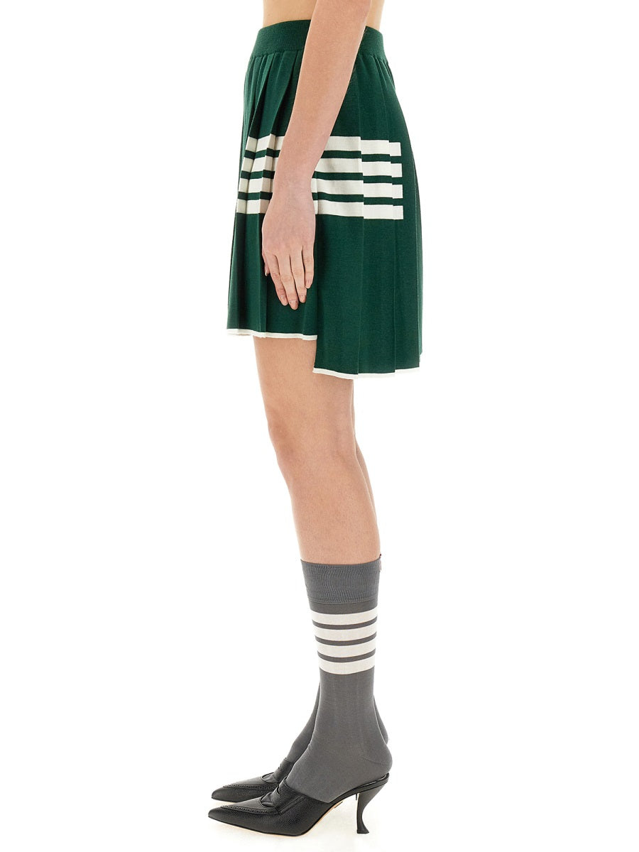 THOM BROWNE Elegant Pleated Mini Skirt - Size 38