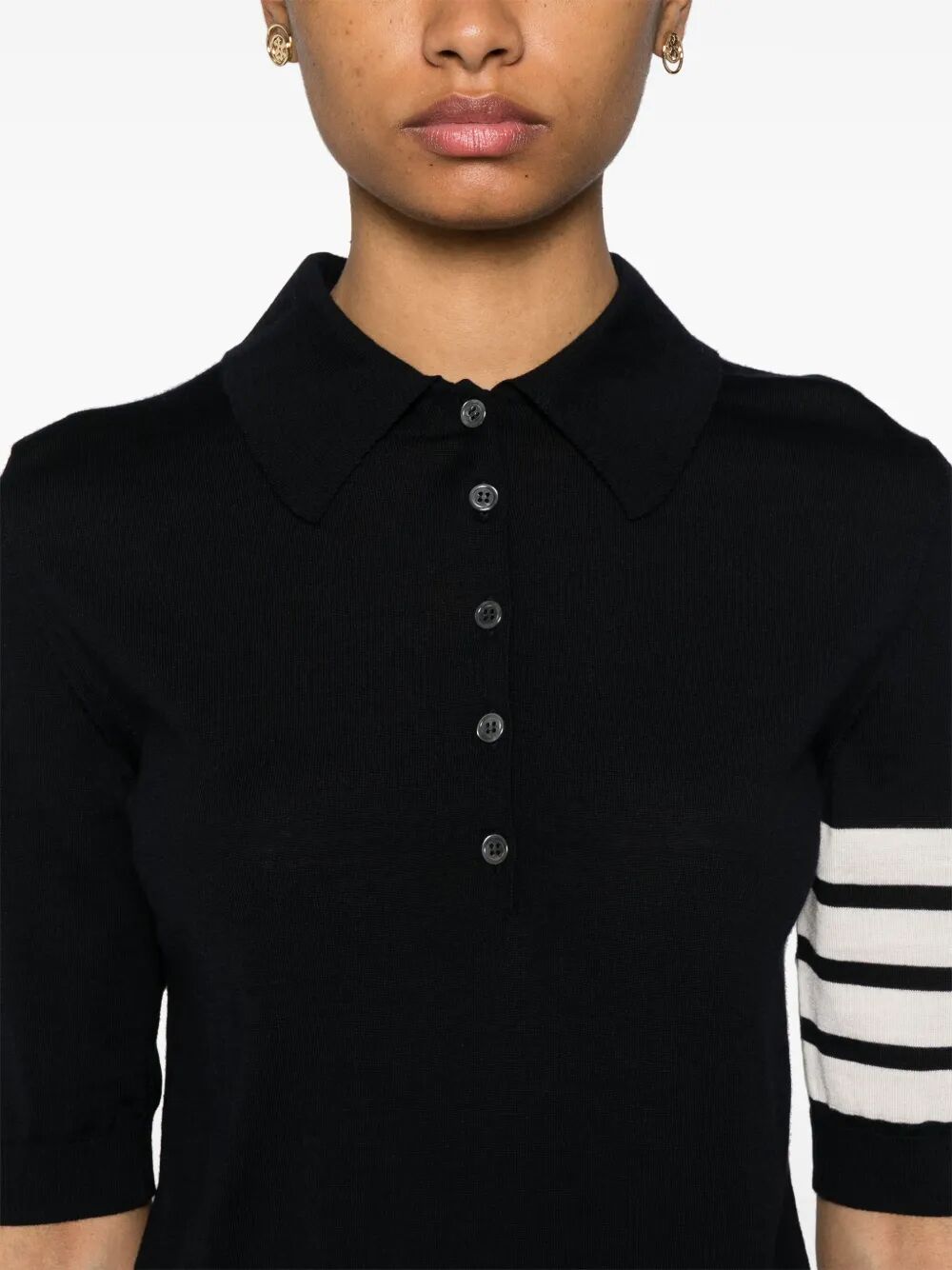 THOM BROWNE Wool Polo Shirt - Women’s