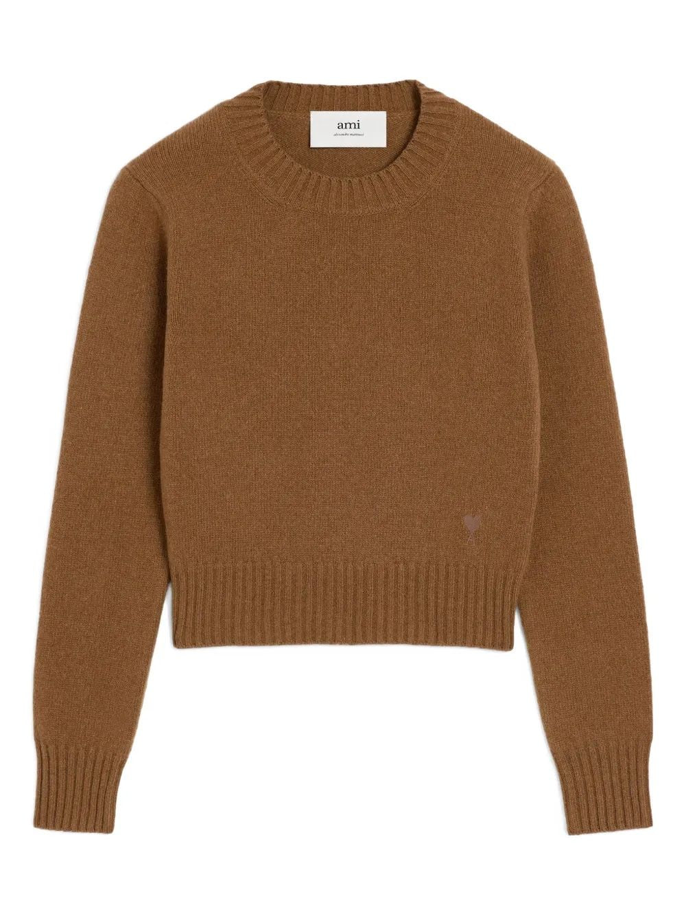 AMI PARIS Classic Crew Neck Cashmere Knit Sweater
