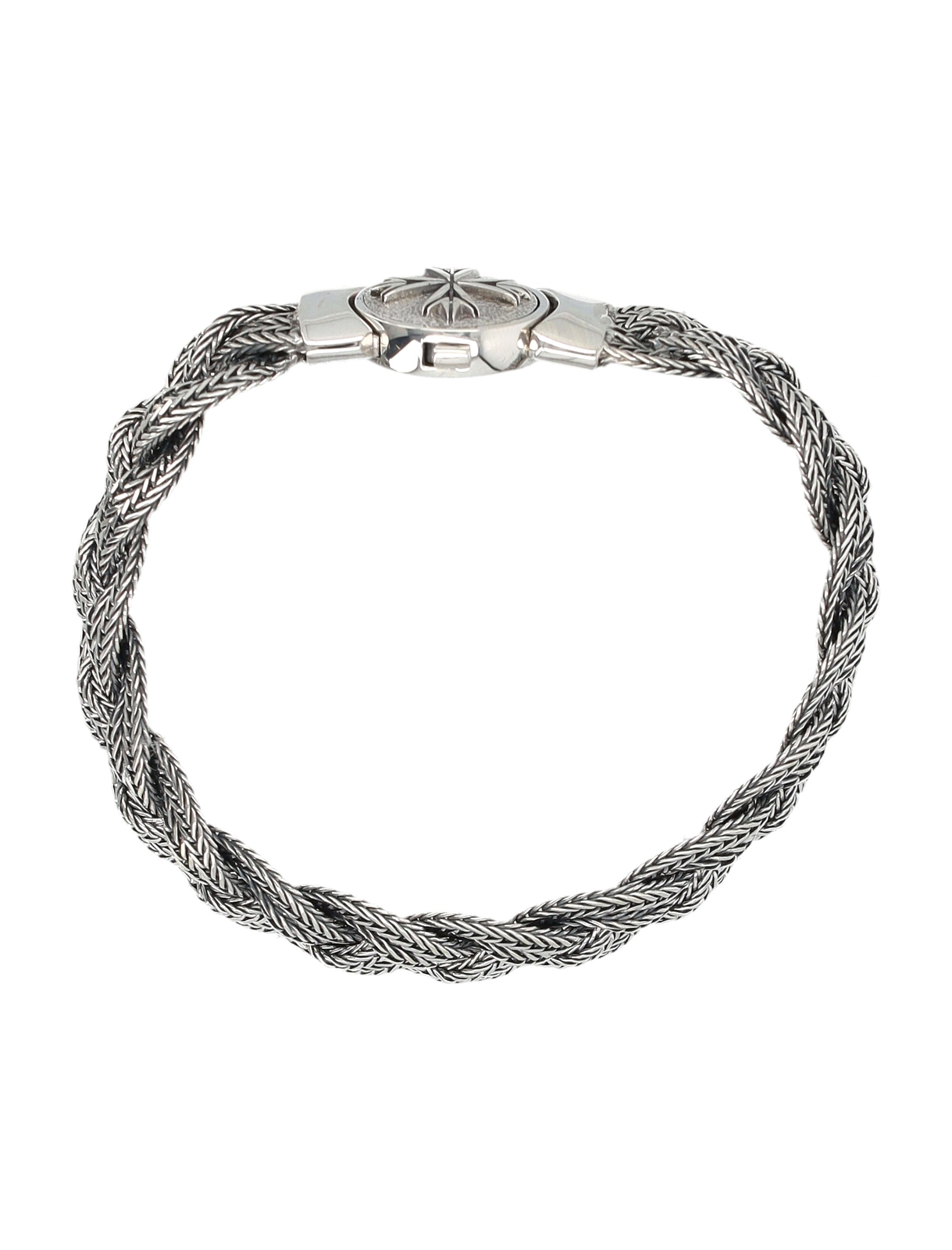 EMANUELE BICOCCHI Large Diamond-Cut Flat Braided Bracelet