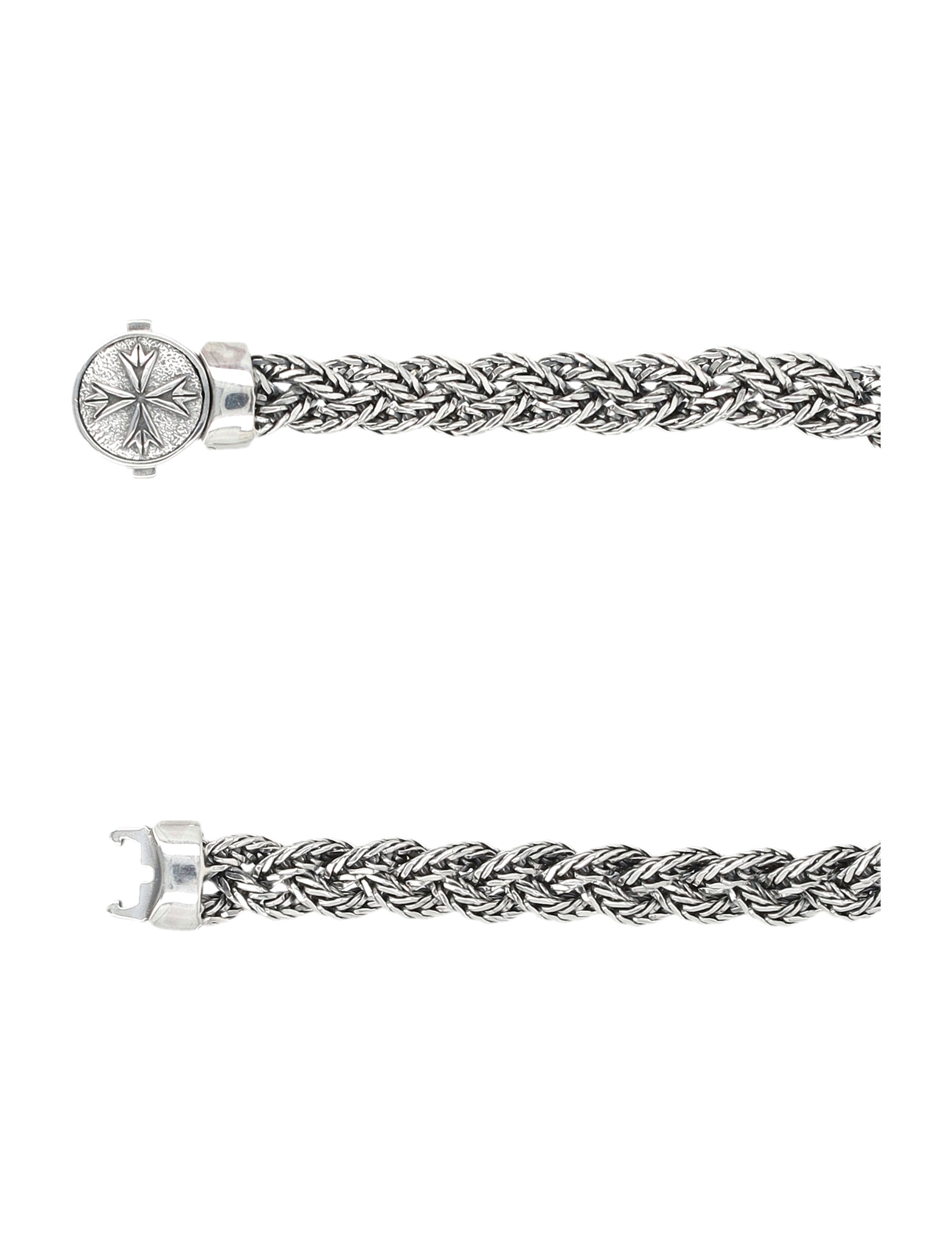 EMANUELE BICOCCHI Diamond-Cut Flat Braided Bracelet