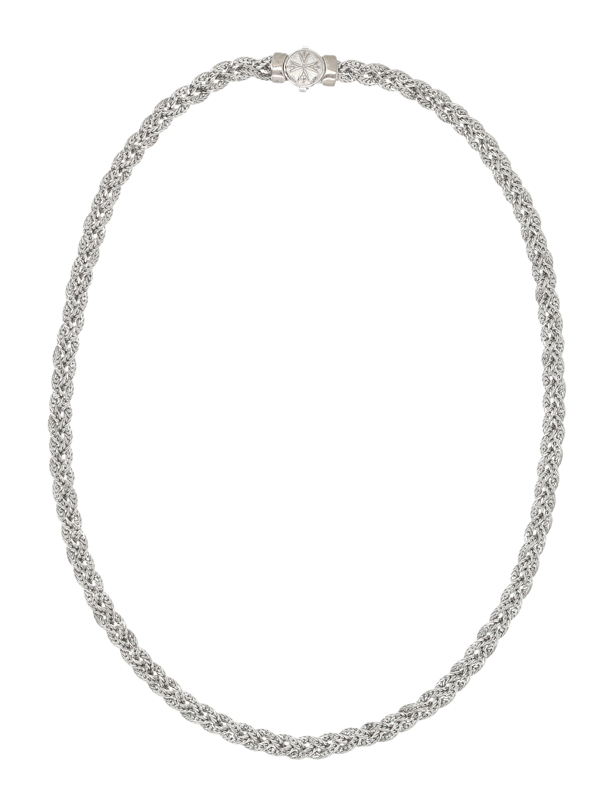 EMANUELE BICOCCHI Diamond-Cut Flat Braided Necklace