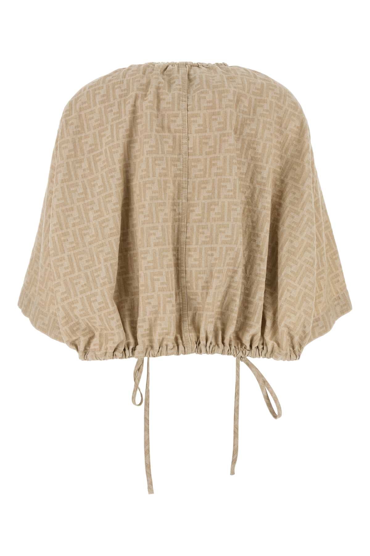 FENDI Embroidered Chambray Jacket for Women - SS25 Collection