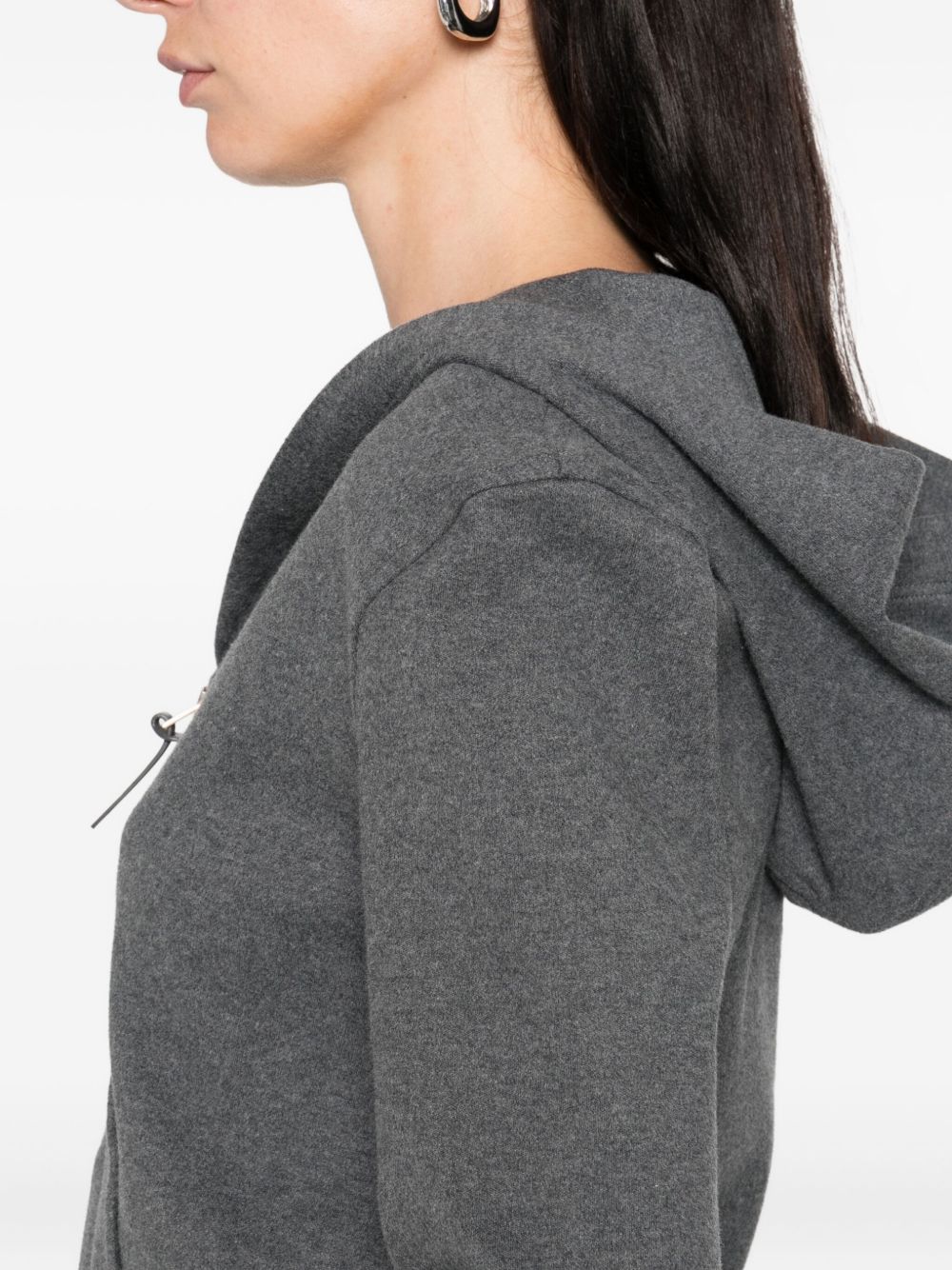 TOM FORD Classic Cropped Hoodie with Zip Fastening for Women