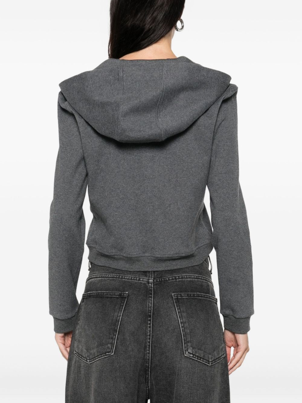TOM FORD Classic Cropped Hoodie with Zip Fastening for Women
