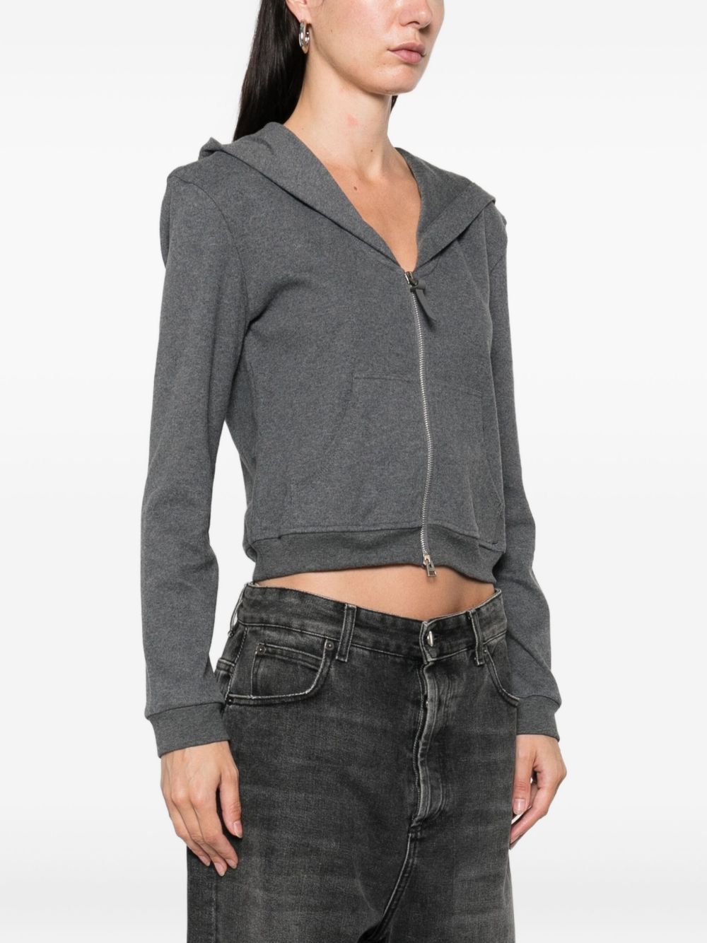 TOM FORD Classic Cropped Hoodie with Zip Fastening for Women