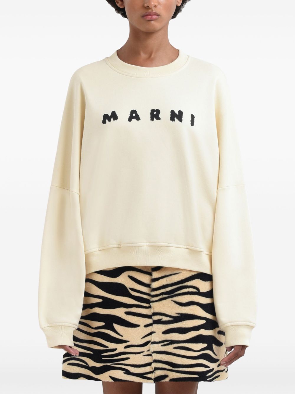 MARNI Cotton Sweatshirt with Print - Size 40