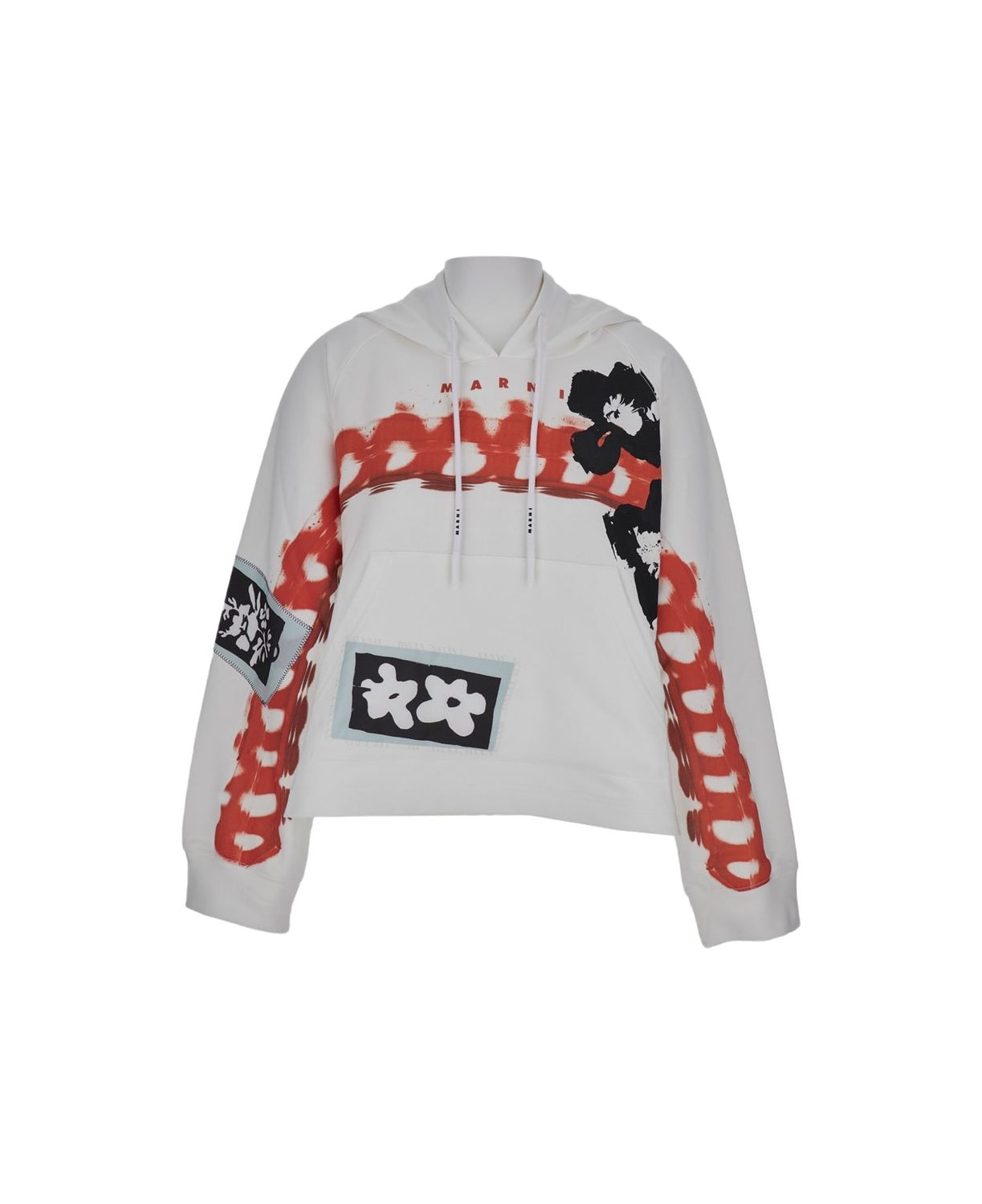 MARNI Graphic Print Hoodie for Women - FW25