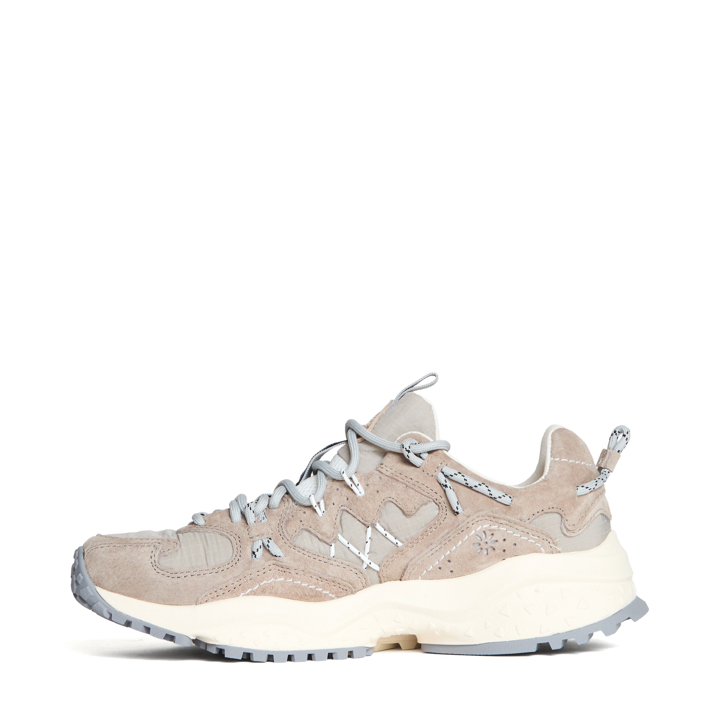 FLOWER MOUNTAIN Stylish Suede and Nylon Sneakers with Comfortable Heel Height