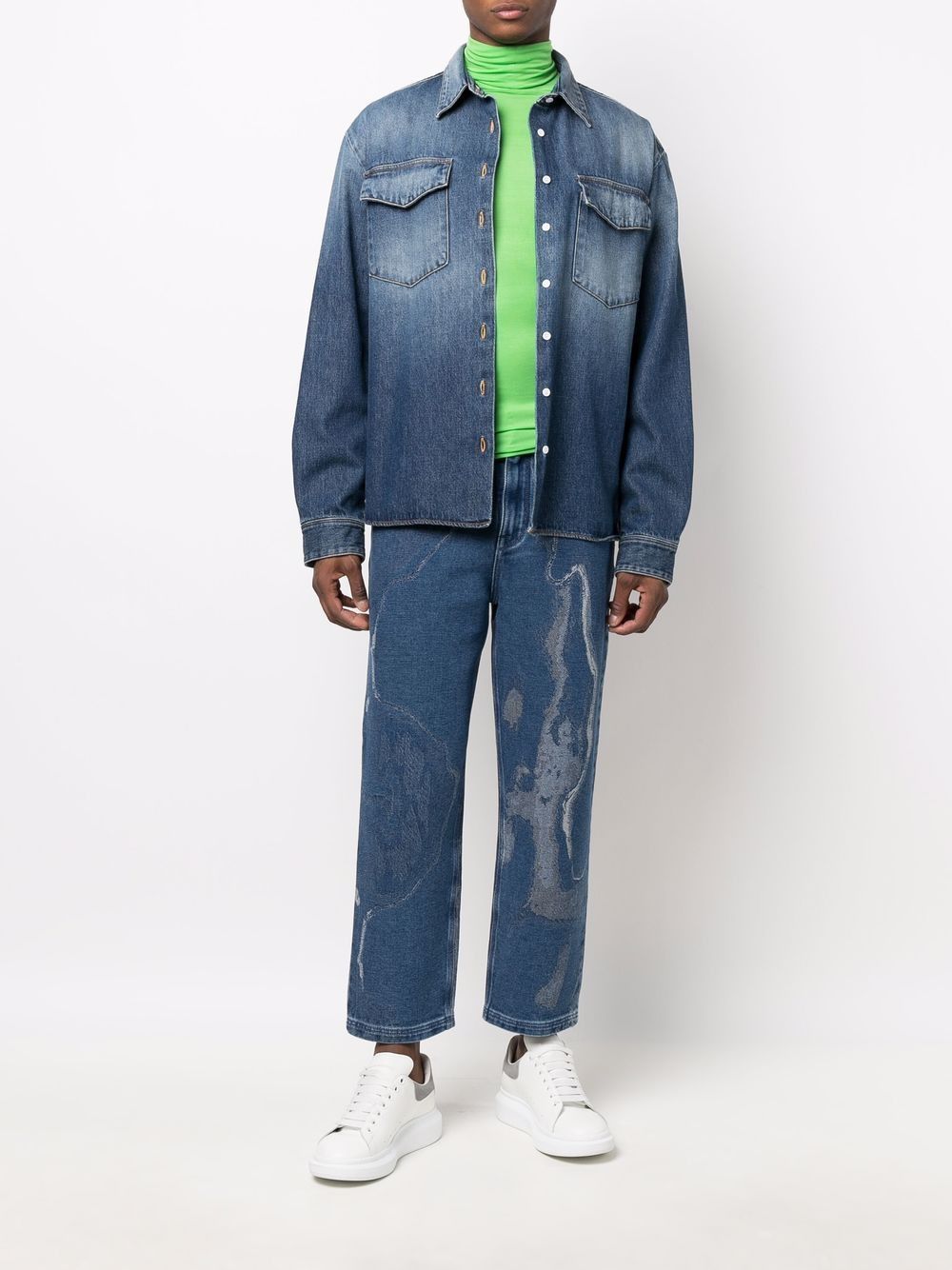 FENDI Calf Leather Trouser for Men