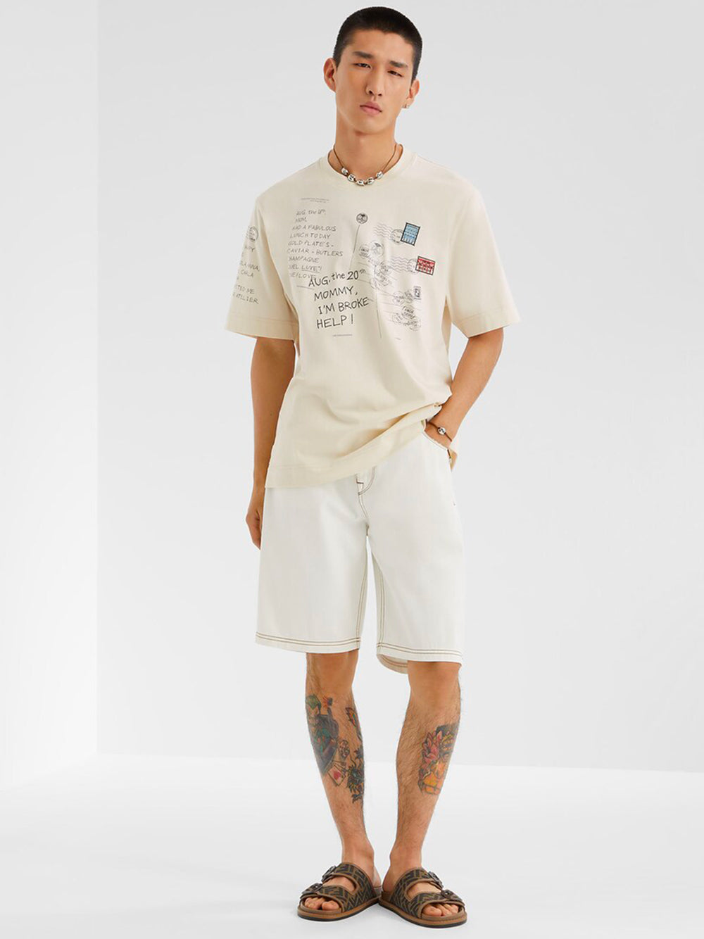 FENDI Men's Denim Bermuda Shorts - SS25 Collection