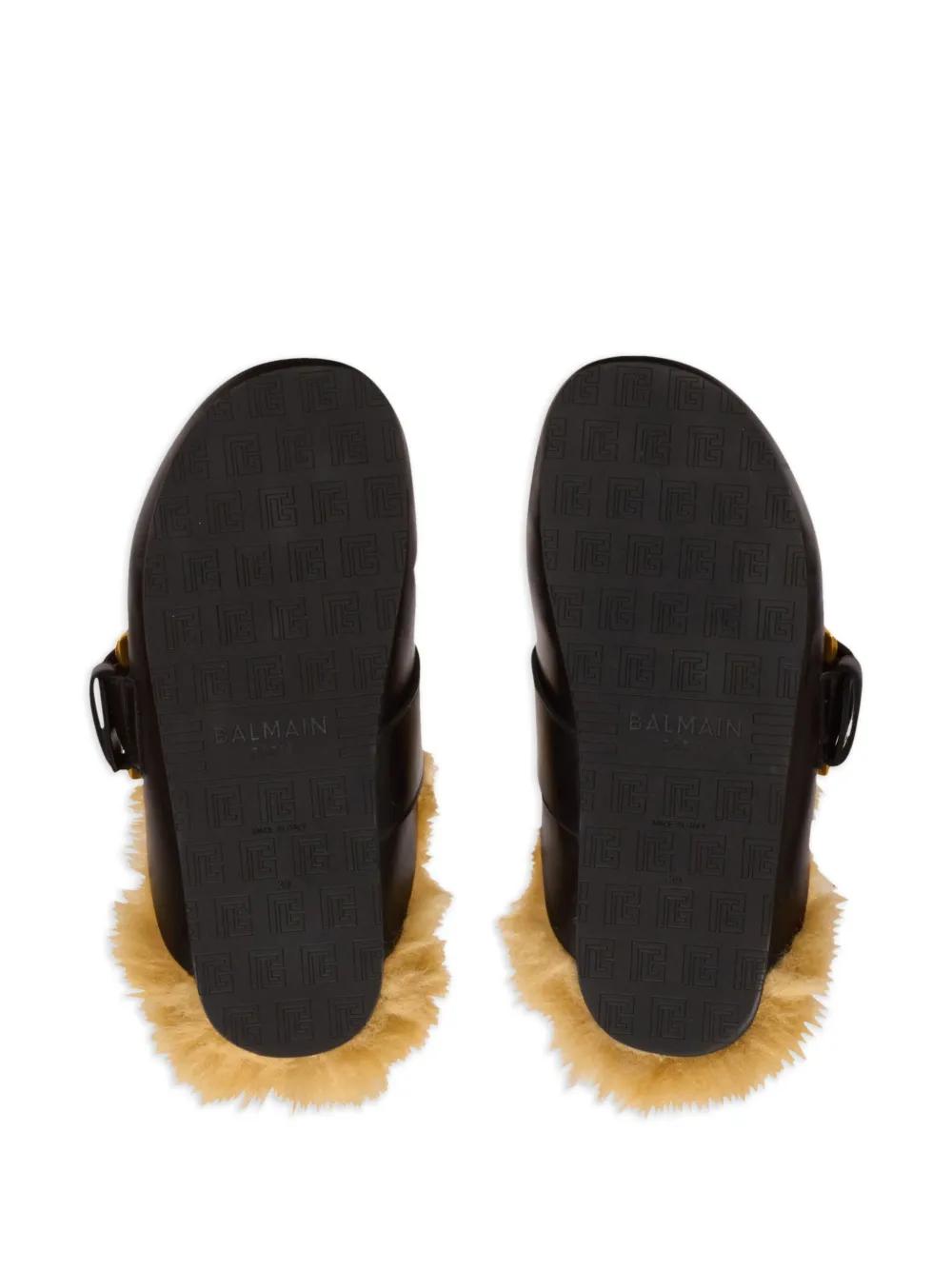 BALMAIN Faux Fur-Lined Slip-On Flats for Men