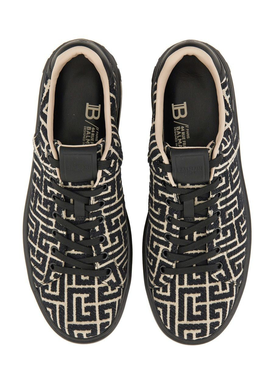 BALMAIN B-Court Trainers with Jacquard Monogram