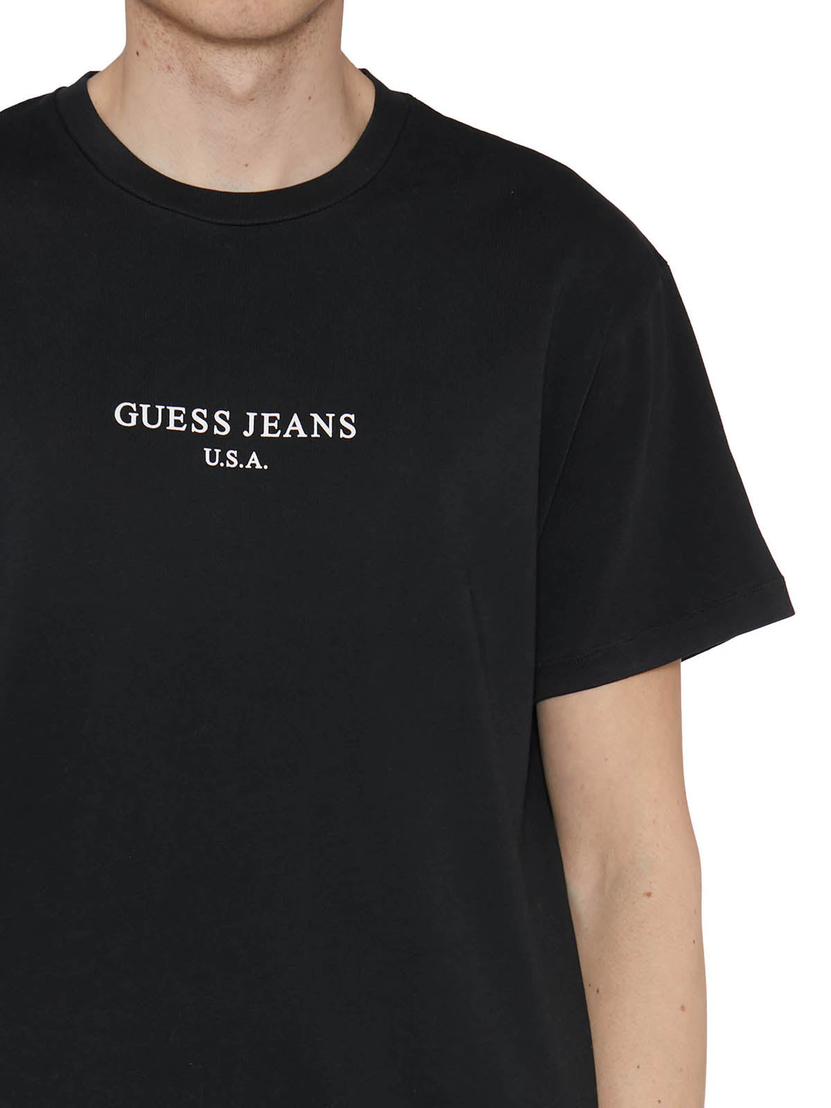 GUESS Classic Crew Neck Cotton T-Shirt - Size M