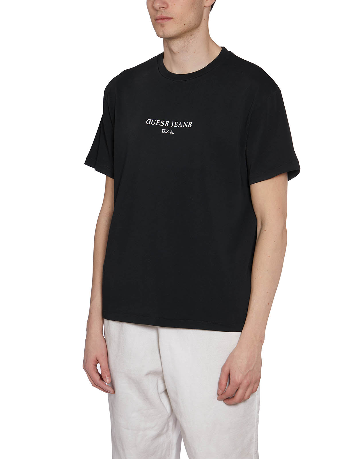 GUESS Classic Crew Neck Cotton T-Shirt - Size M