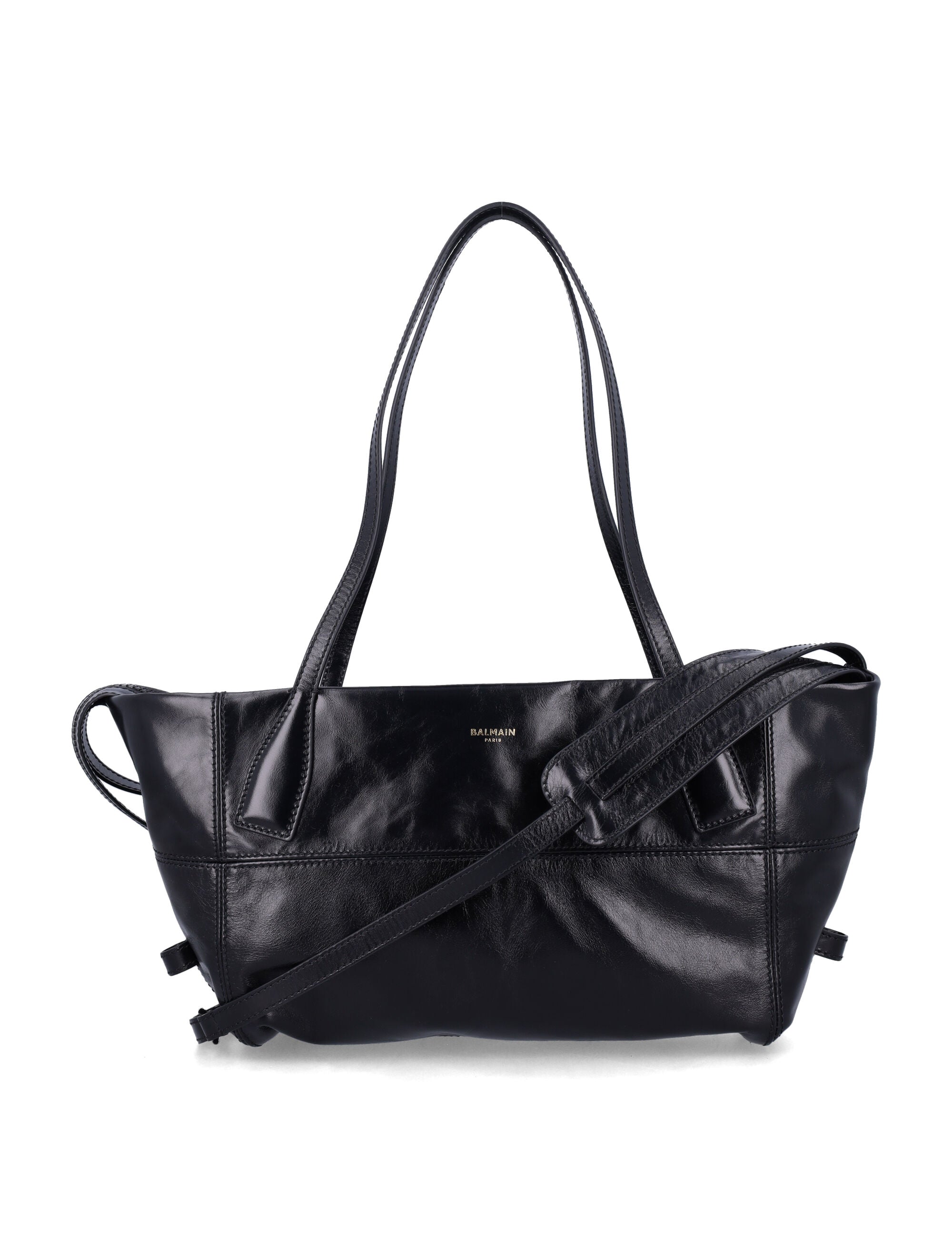 BALMAIN Sophisticated Leather Shopper Handbag - 22x48x10 cm