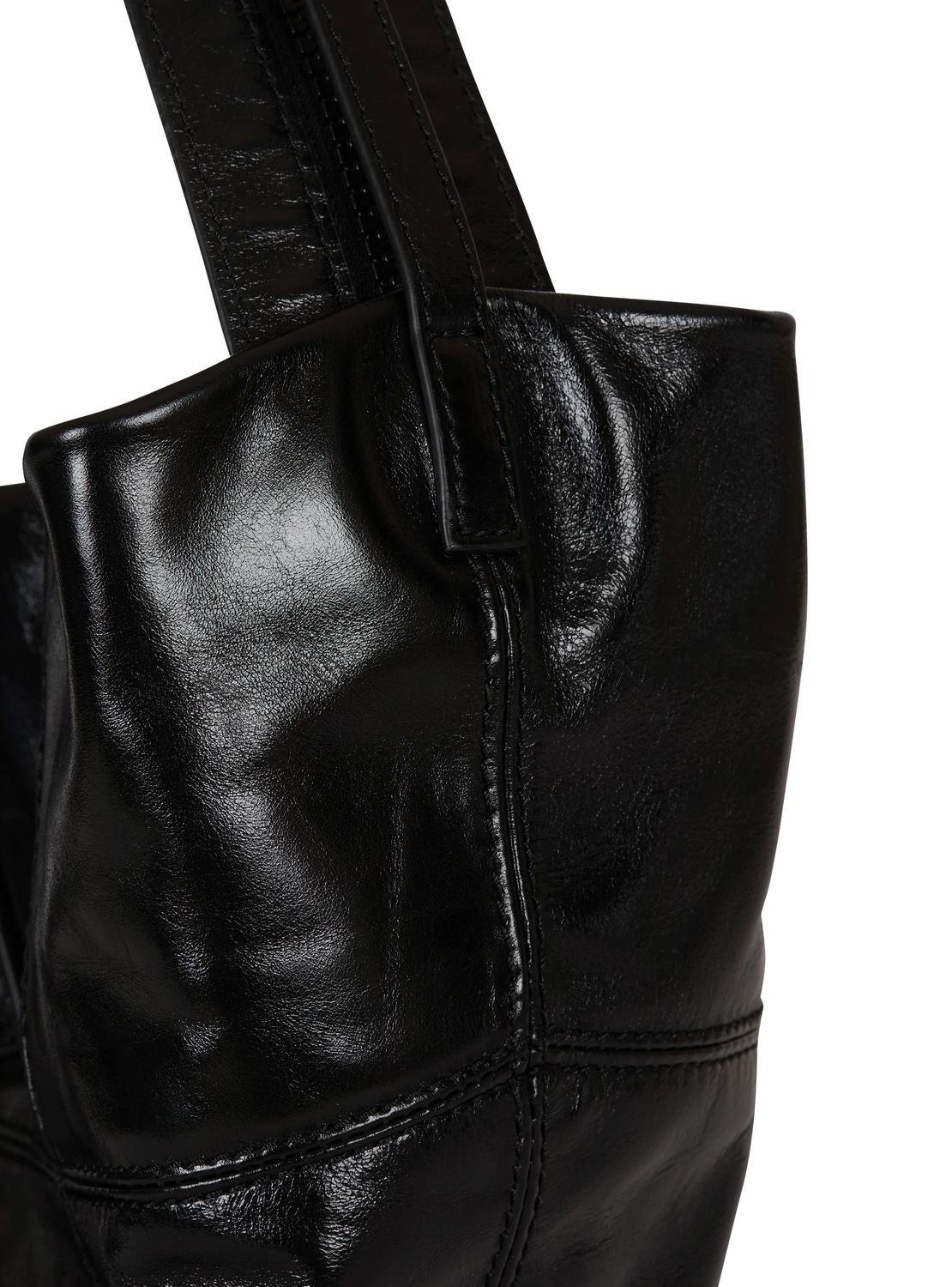 BALMAIN Track Zip Calfskin Handbag