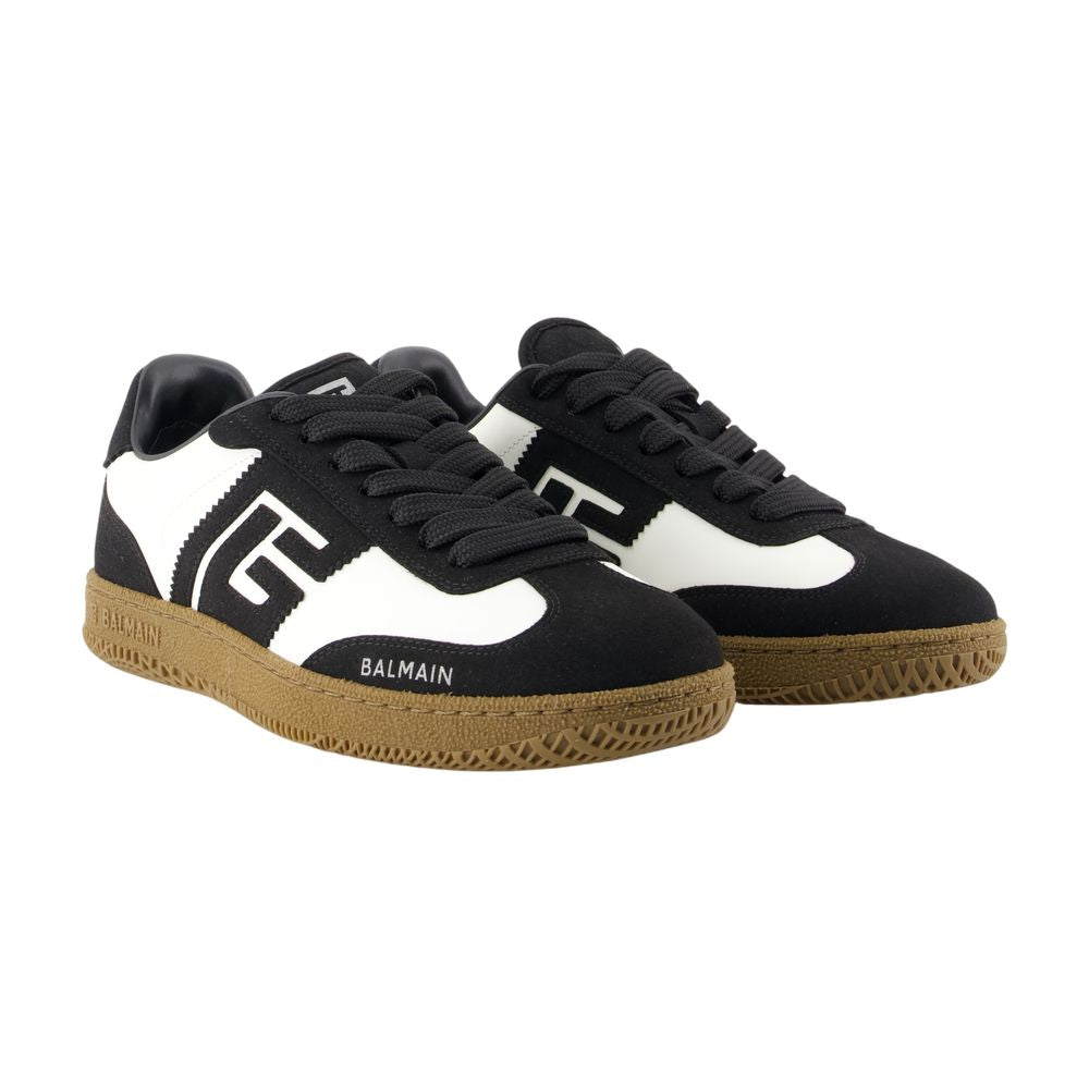 BALMAIN Swan Suede & Calfskin Sneakers for Women