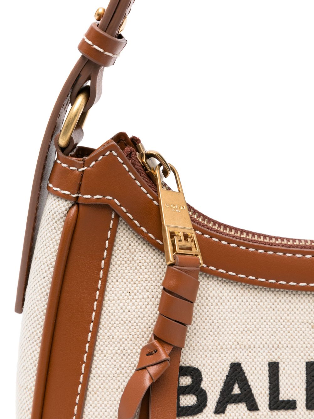 BALMAIN Mini Canvas Shoulder Handbag