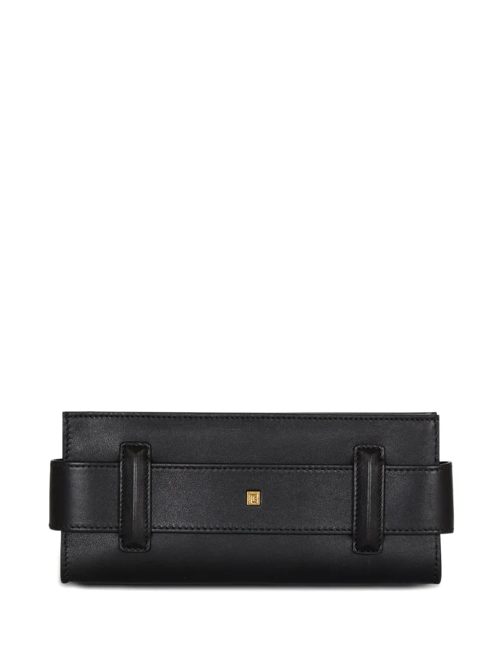 BALMAIN Mini Anthem Pouch Handbag - Calfskin Clutch