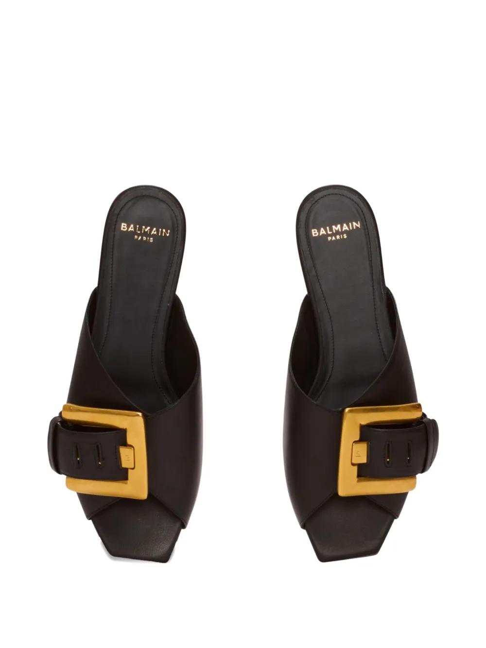 BALMAIN Anthem Sandals - Square Open Toe Design