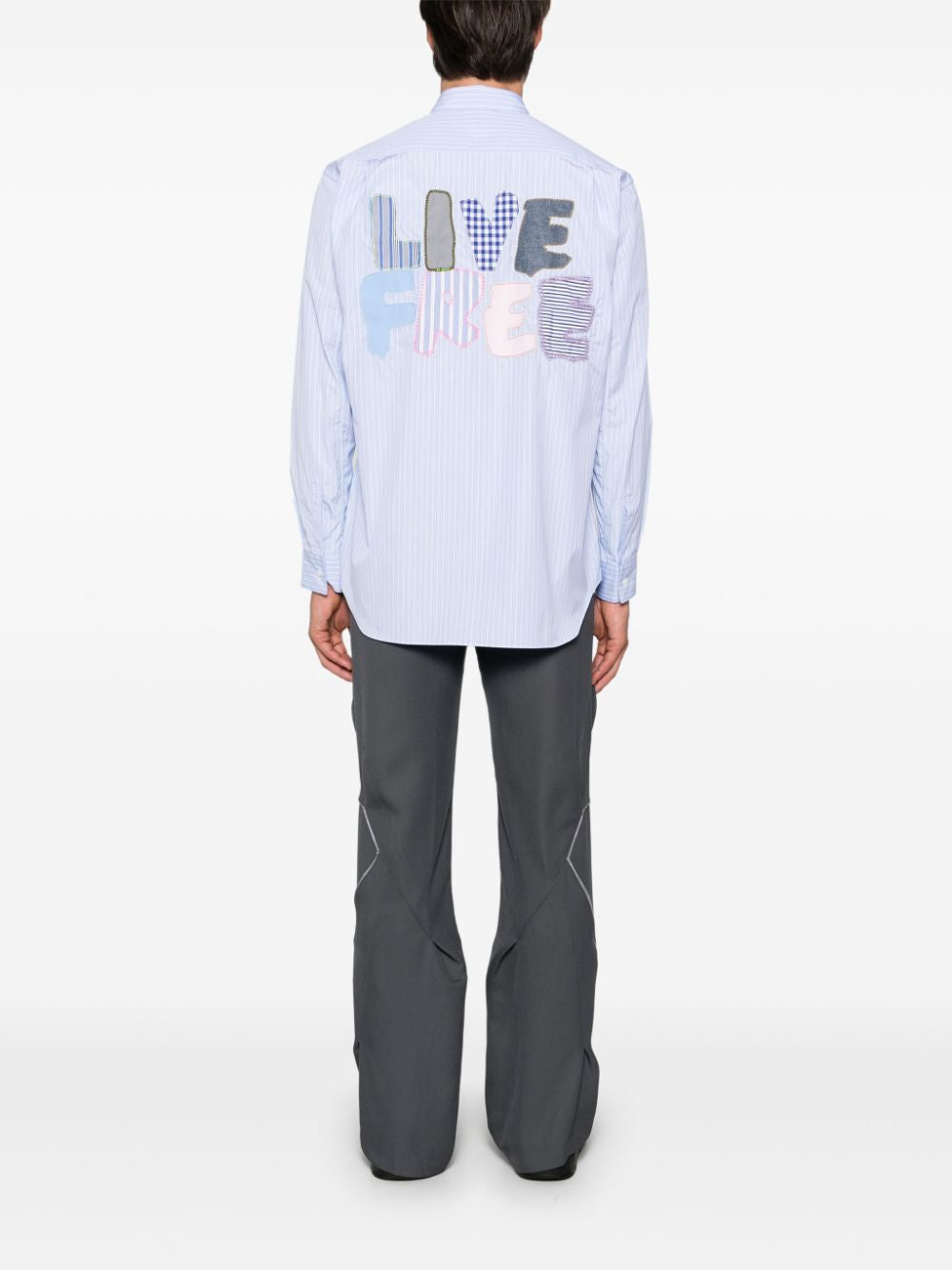 COMME DES GARÇONS SHIRT Men's Patchwork Stripe Shirt