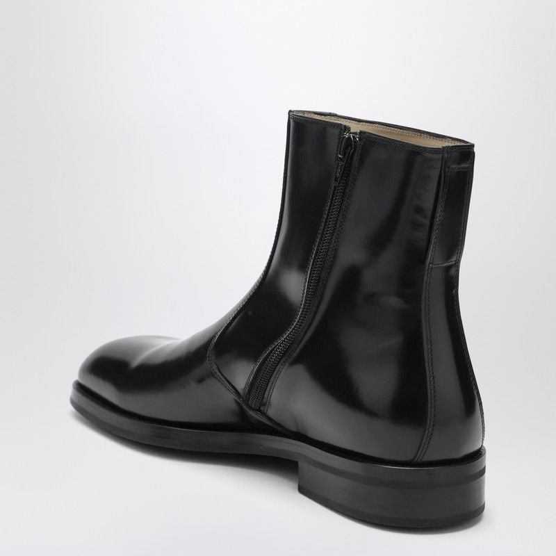 LEMAIRE Leather Ankle Boots with Square Toe - FW25 Collection