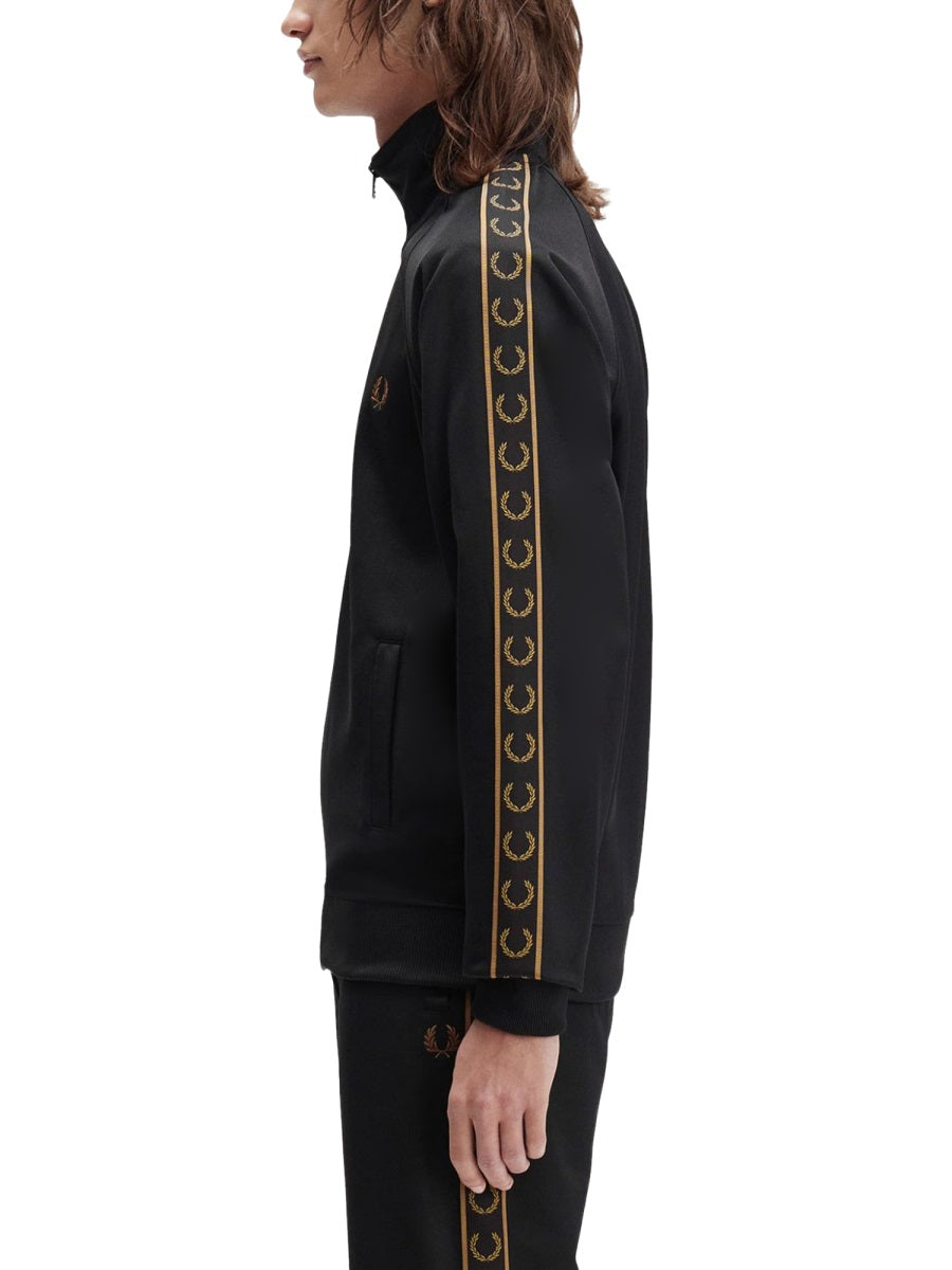 FRED PERRY Men's Track Jacket with Contrasting Webbing - Size L