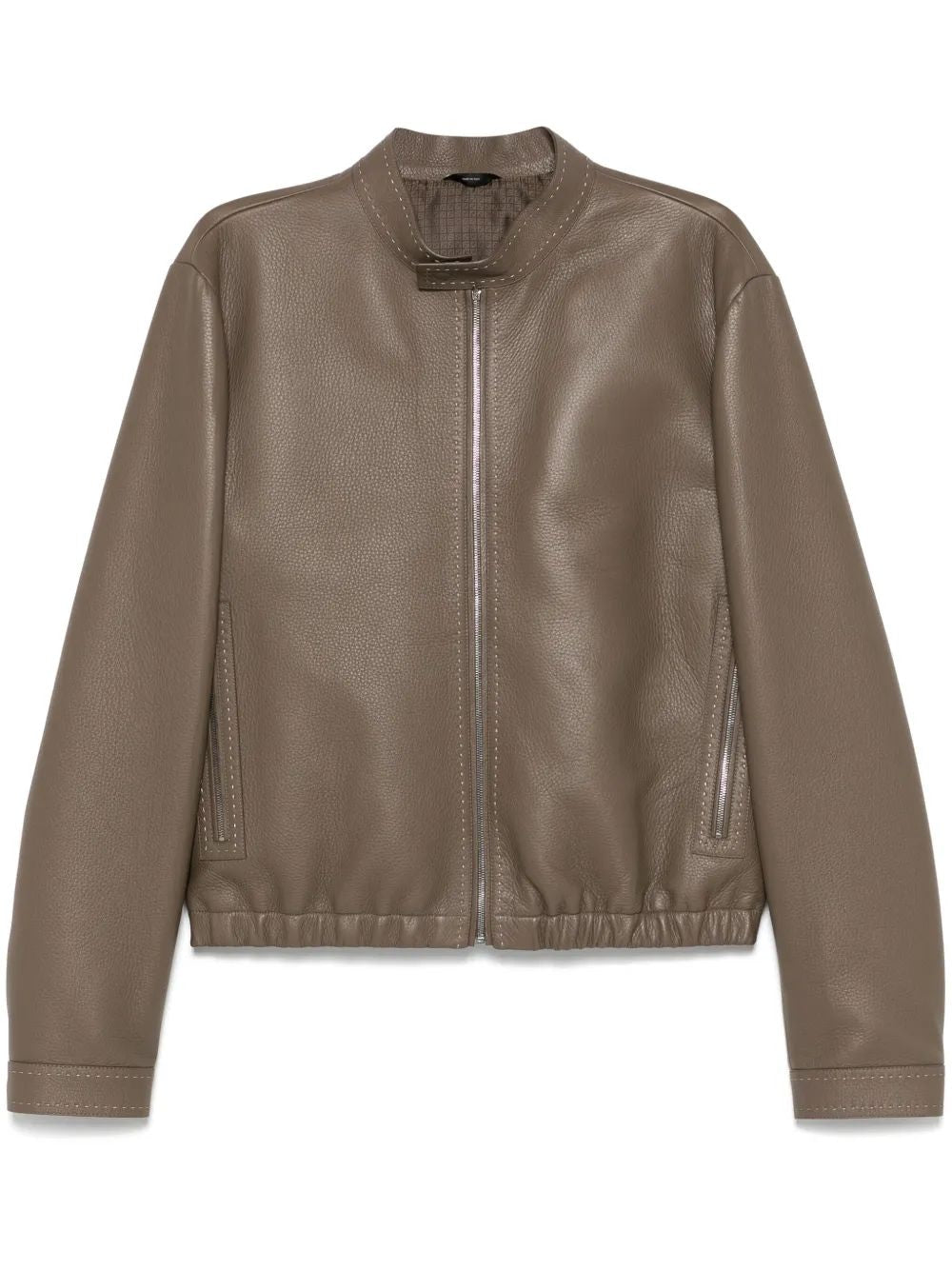 FENDI Pebbled Leather Jacket for Men