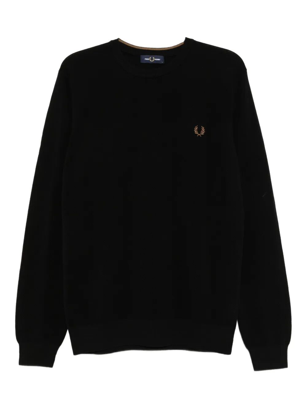 FRED PERRY Pique Sweater with Logo - Size L