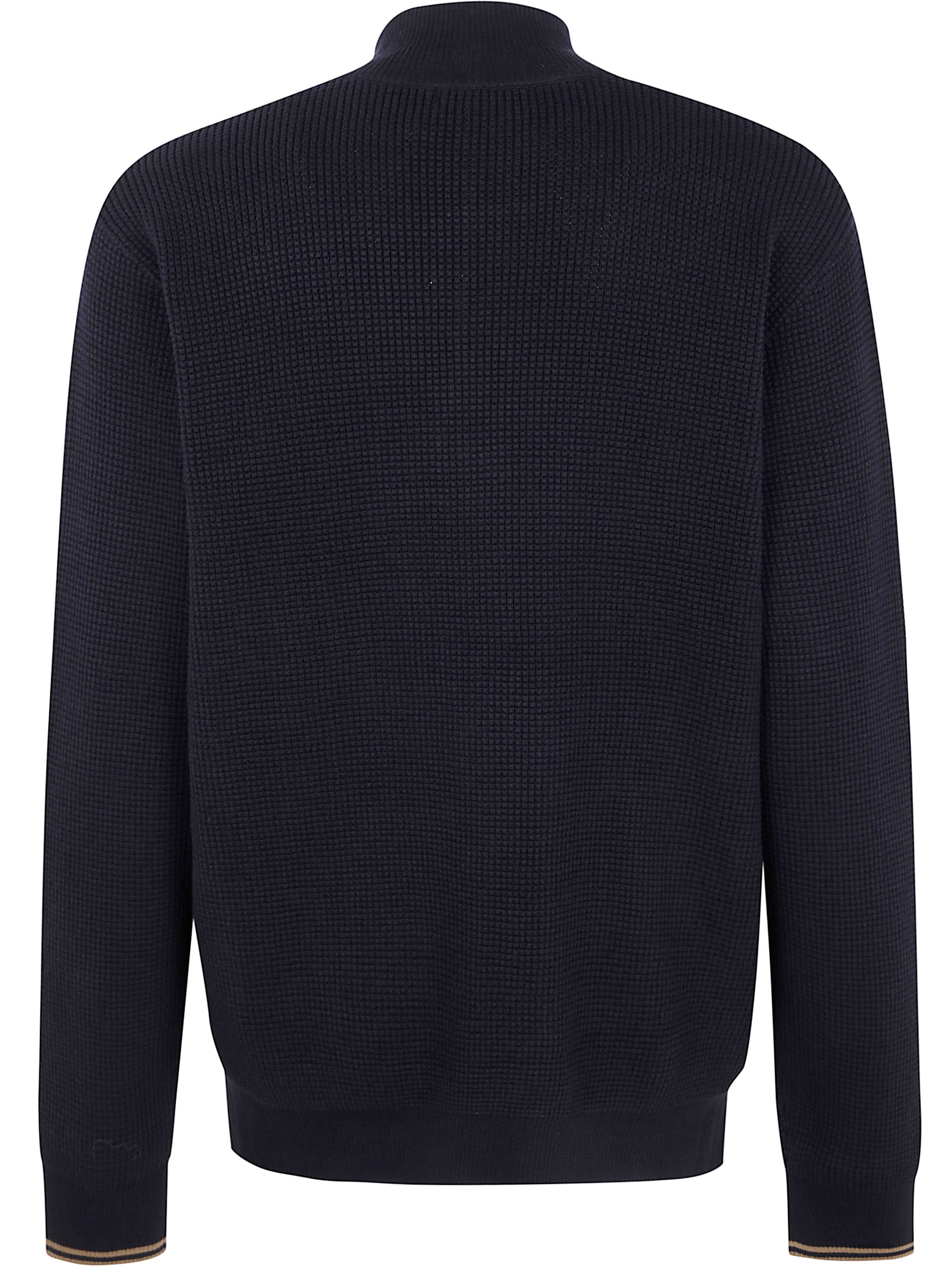 FRED PERRY Waffle Stitch Half Zip Jumper