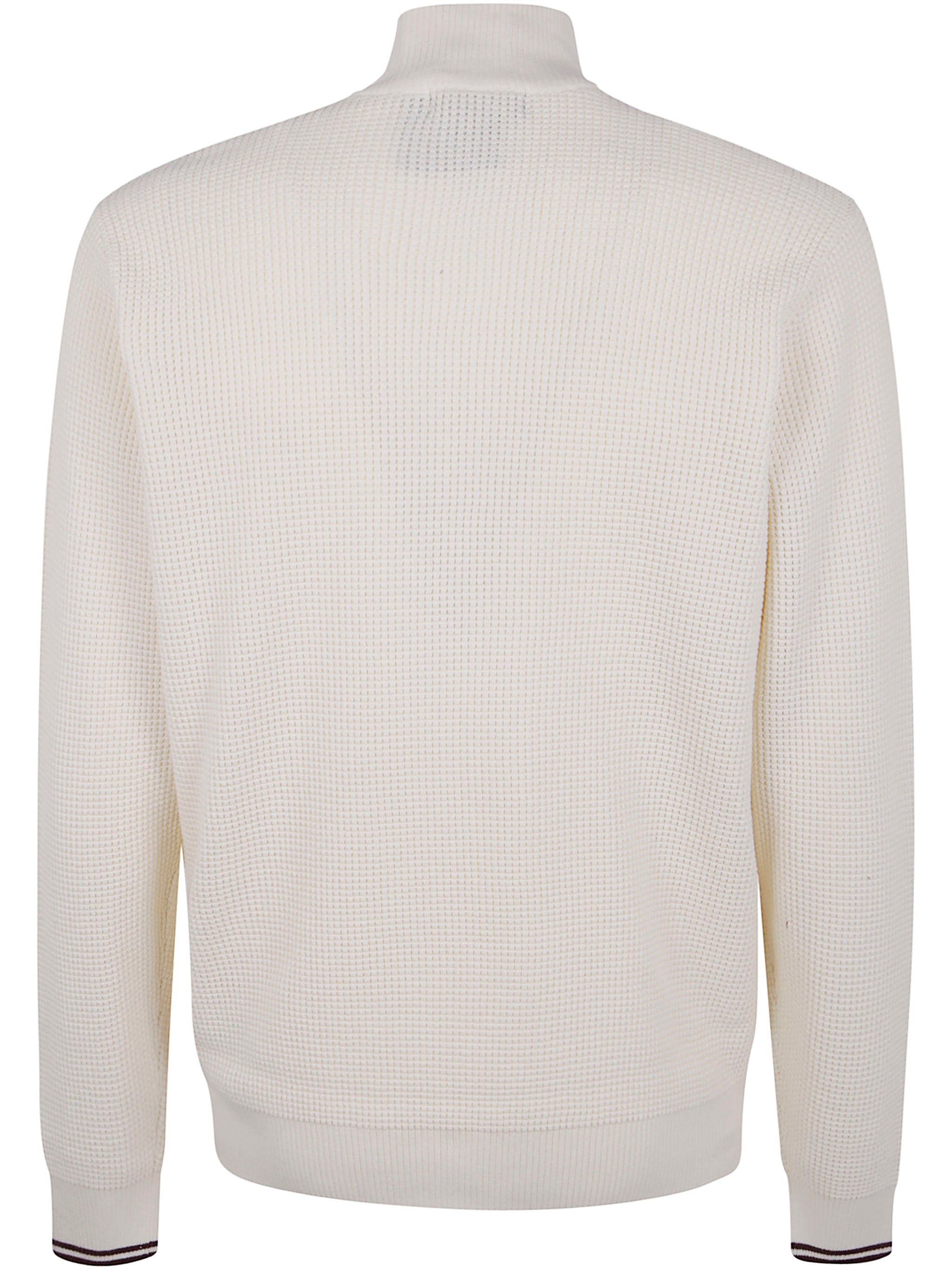 FRED PERRY Waffle Stitch Half Zip Jumper for Men