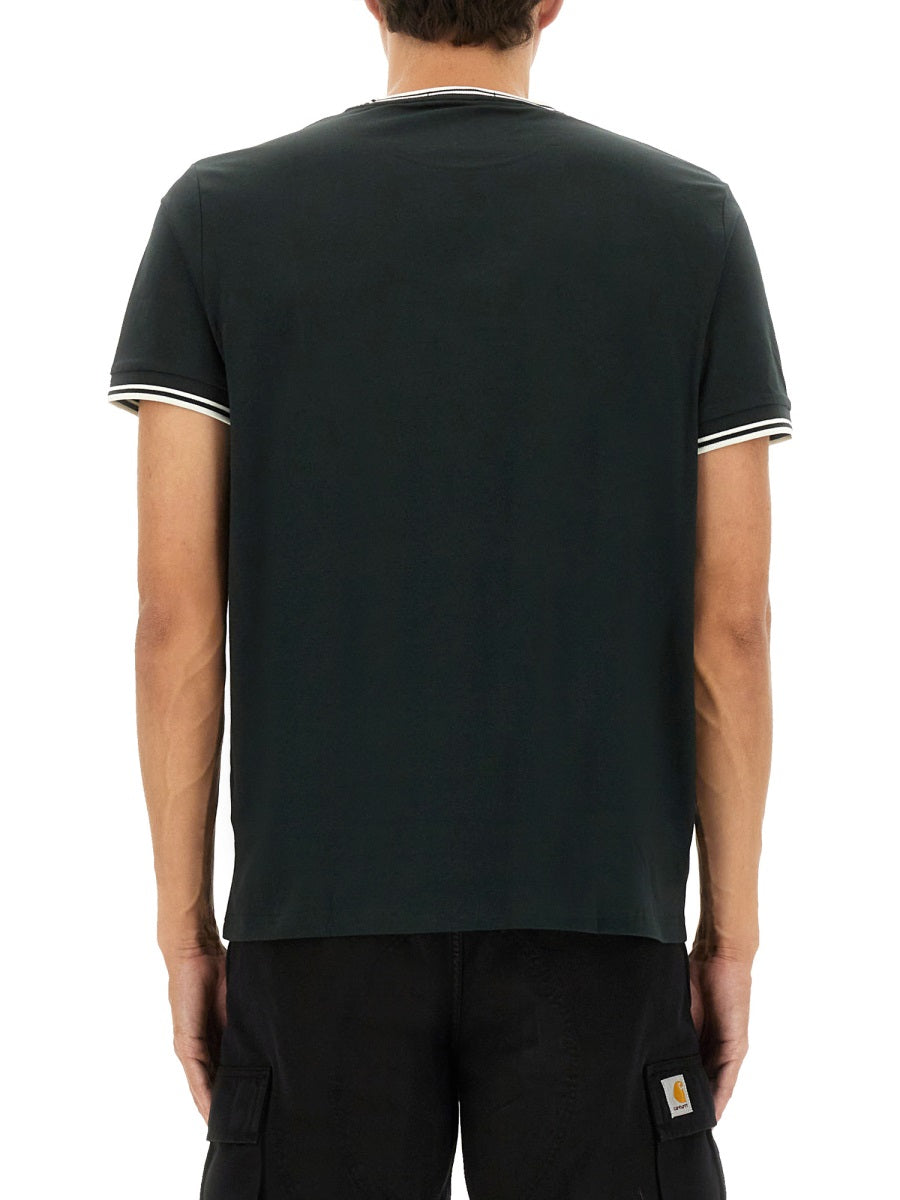 FRED PERRY Men's Double Stripe T-Shirt - Size L