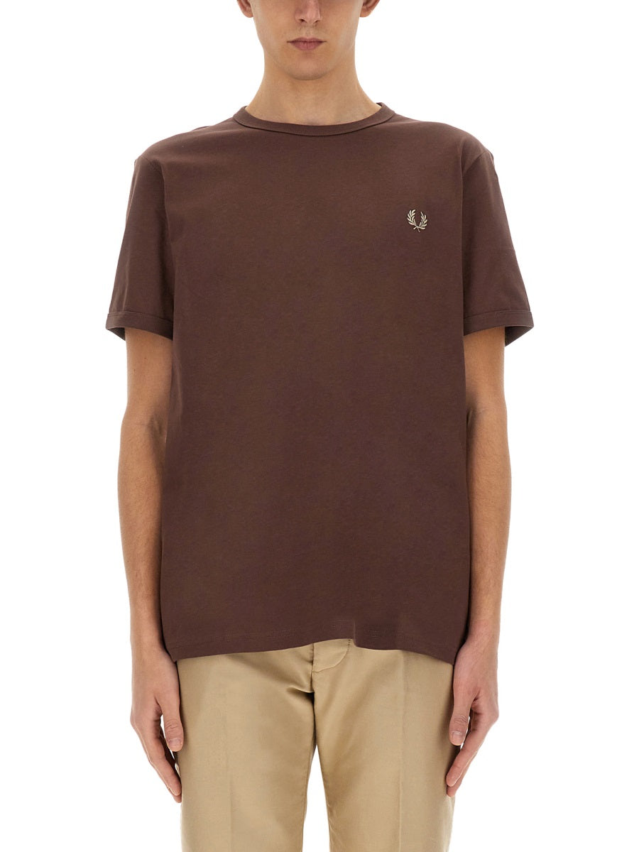 FRED PERRY Classic Logo T-Shirt - Size L