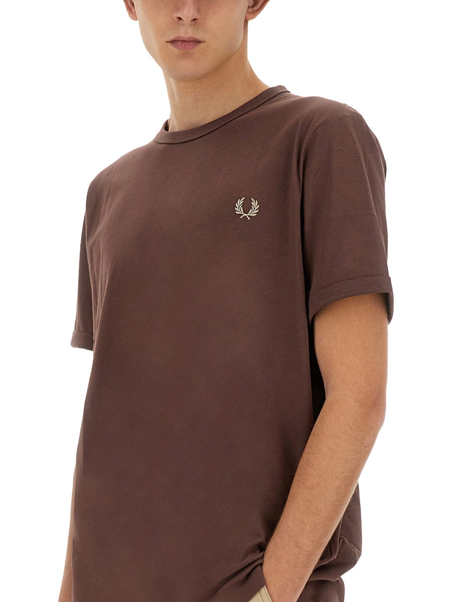 FRED PERRY Classic Logo T-Shirt - Size L