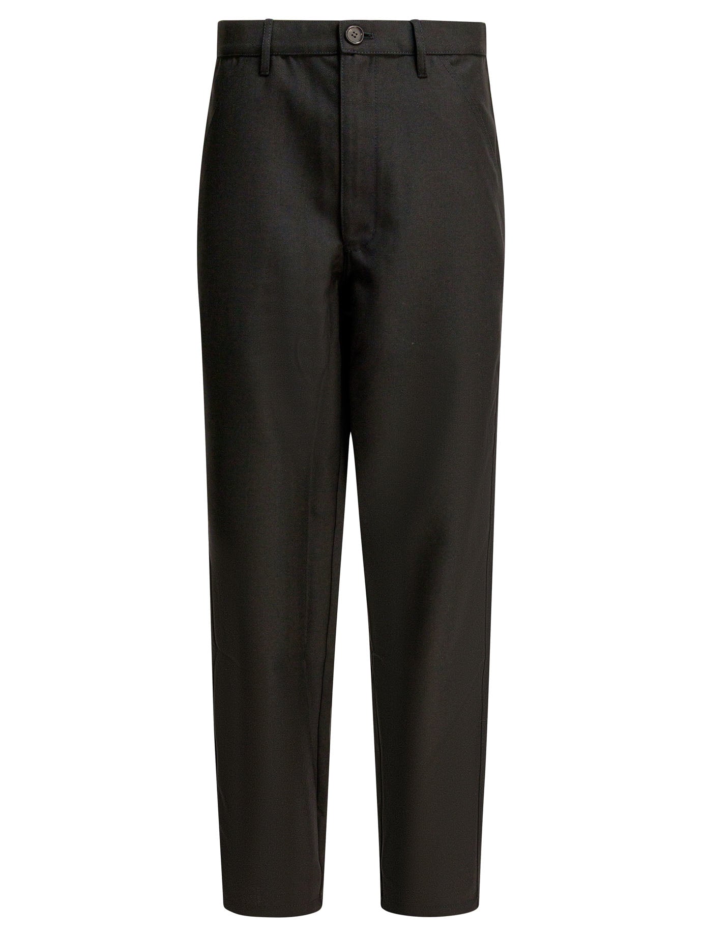 COMME DES GARÇONS SHIRT Men's Modern Polyester-Wool Trousers