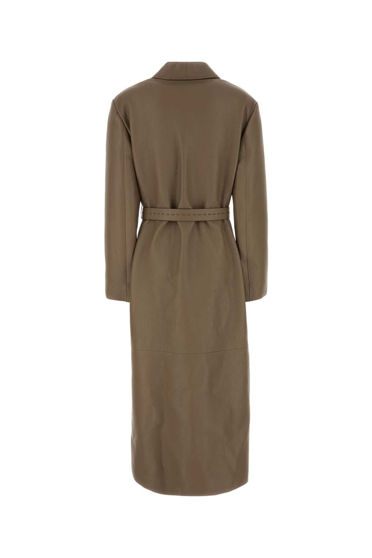 FENDI Mud Leather Jacket for Women - SS25 Collection