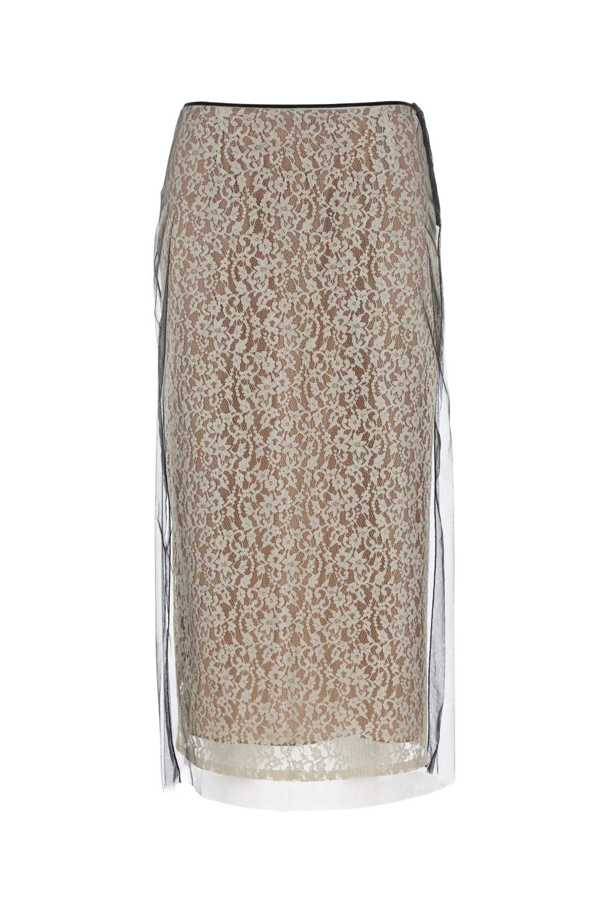 FENDI Floral Lace Mini Skirt for Women - SS25 Collection