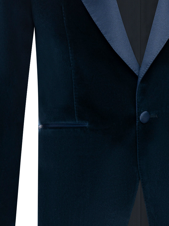 FRANZESE COLLECTION Elegant Single-Breasted Velvet Jacket for Men