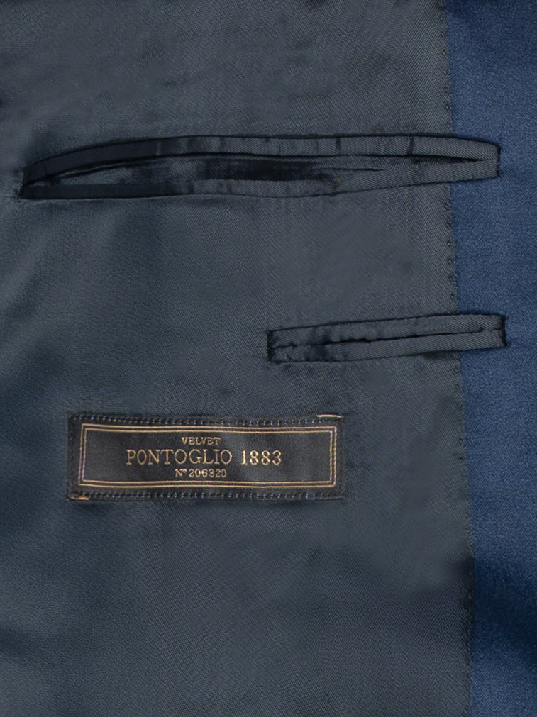 FRANZESE COLLECTION Elegant Single-Breasted Velvet Jacket for Men