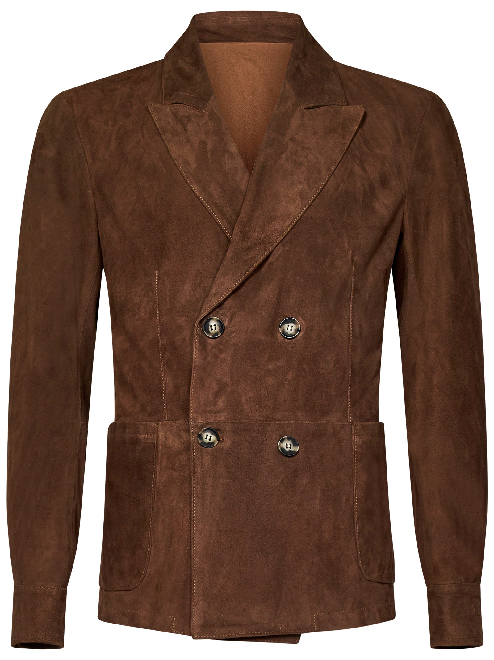 FRANZESE COLLECTION Double-Breasted Blazer - Tailored Fit - Size 48 IT