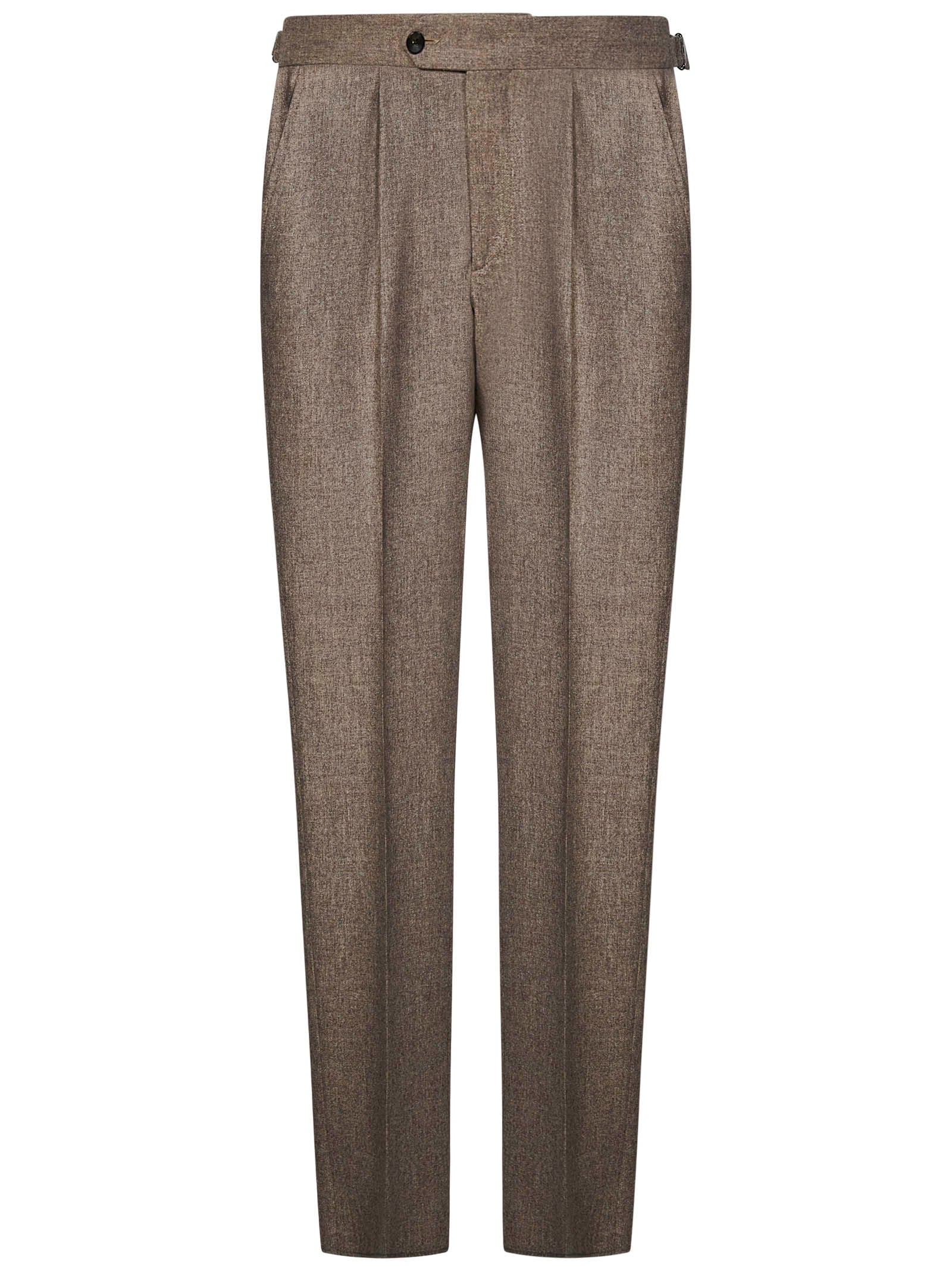FRANZESE COLLECTION Tailored Virgin Wool and Cashmere Trousers for Men